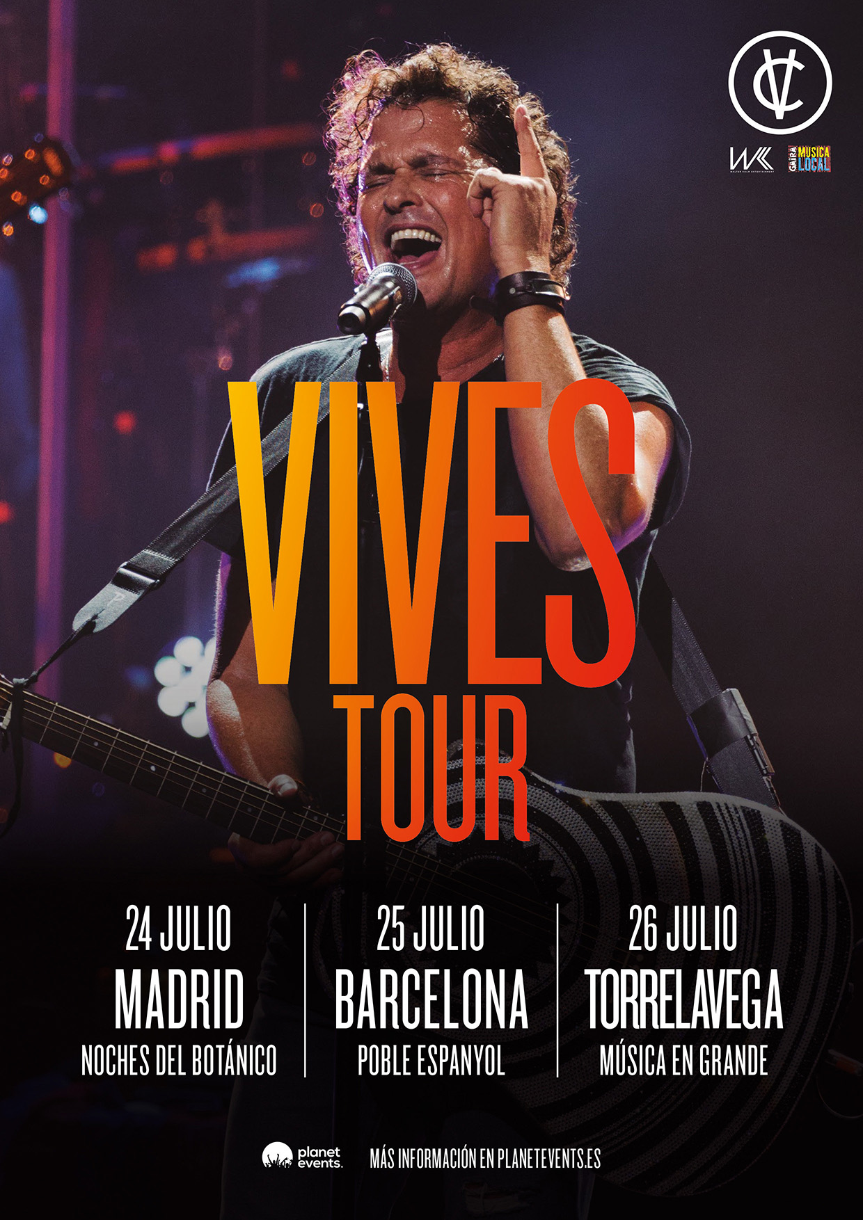Carlos Vives anuncia actuaciones en España