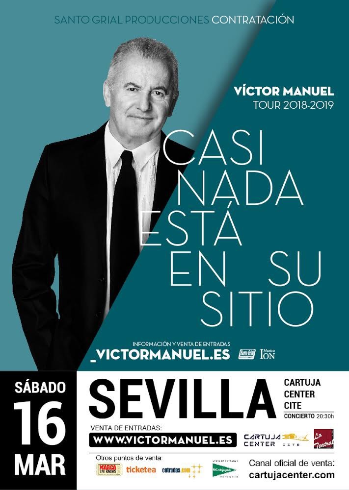 Víctor Manuel presenta en Sevilla ‘Casi nada está en su sitio’